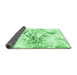 Sideview of Abstract Emerald Green Modern Rug, abs788emgrn