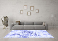 Machine Washable Abstract Blue Modern Rug, wshabs788blu