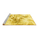 Sideview of Machine Washable Abstract Yellow Modern Rug, wshabs788yw