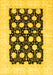 Oriental Yellow Traditional Rug, abs789yw