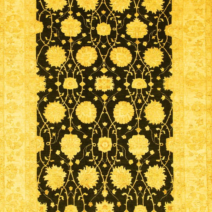 Oriental Yellow Traditional Rug, abs789yw