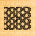 Square Oriental Brown Traditional Rug, abs789brn