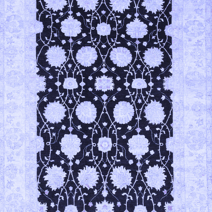 Machine Washable Oriental Blue Traditional Rug, wshabs789blu