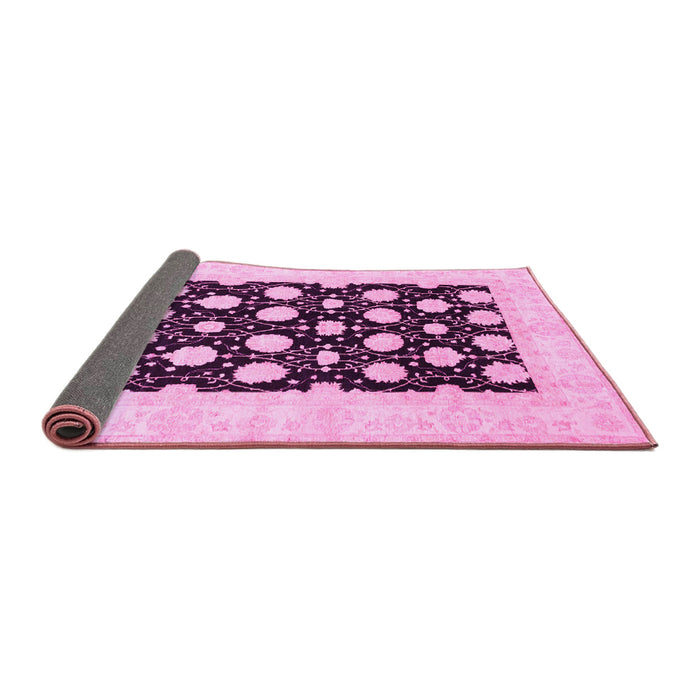 Sideview of Oriental Pink Traditional Rug, abs789pnk