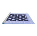 Sideview of Machine Washable Oriental Blue Traditional Rug, wshabs789blu