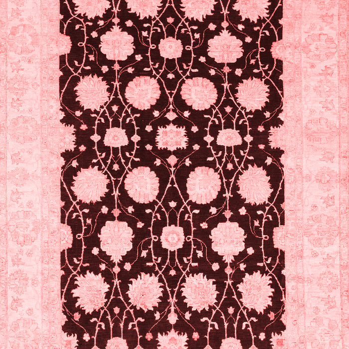 Machine Washable Oriental Red Traditional Rug, wshabs789red