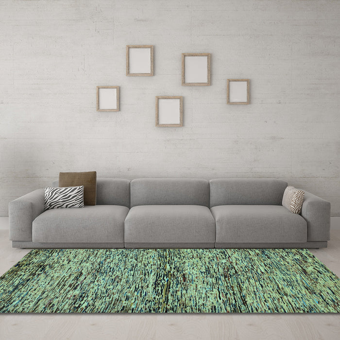 Machine Washable Abstract Light Blue Modern Rug in a Living Room, wshabs78lblu