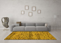 Machine Washable Abstract Yellow Modern Rug, wshabs78yw