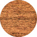 Round Abstract Orange Modern Rug, abs78org