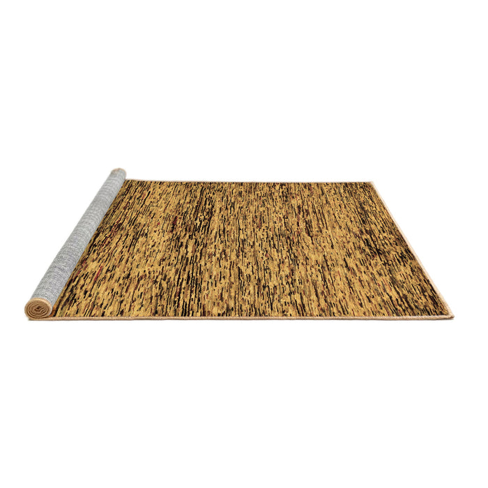 Sideview of Machine Washable Abstract Brown Modern Rug, wshabs78brn