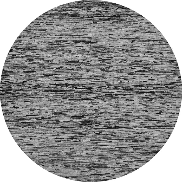 Round Machine Washable Abstract Gray Modern Rug, wshabs78gry