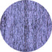 Round Abstract Blue Modern Rug, abs78blu