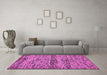 Machine Washable Abstract Purple Modern Area Rugs in a Living Room, wshabs78pur