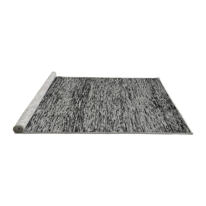 Sideview of Machine Washable Abstract Gray Modern Rug, wshabs78gry