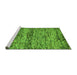 Sideview of Machine Washable Abstract Green Modern Area Rugs, wshabs78grn