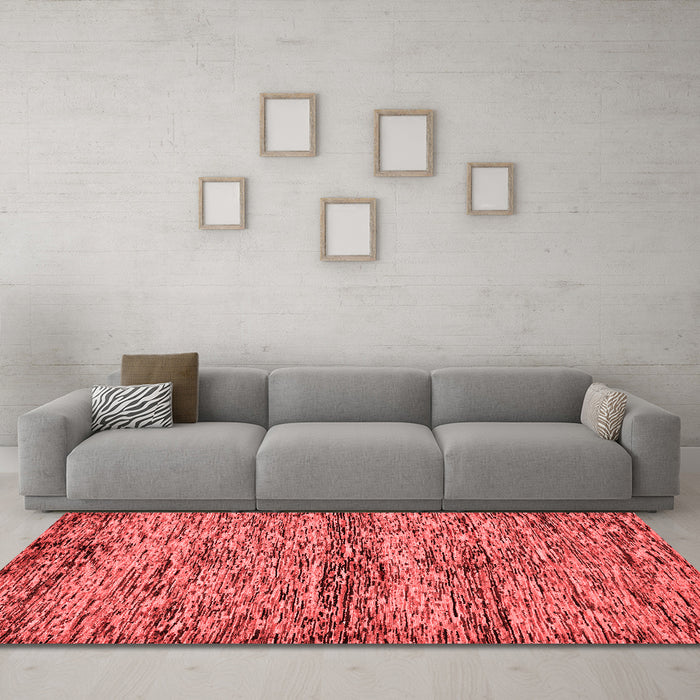 Modern Red Washable Rugs