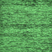 Square Abstract Emerald Green Modern Rug, abs78emgrn