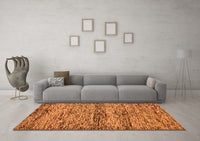 Machine Washable Abstract Orange Modern Rug, wshabs78org