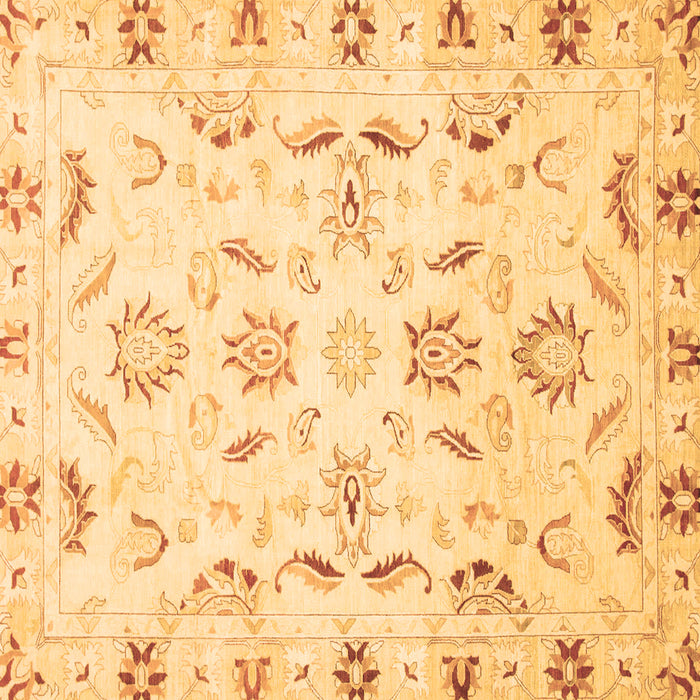 Square Oriental Brown Traditional Rug, abs790brn