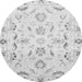 Round Oriental Gray Traditional Rug, abs790gry