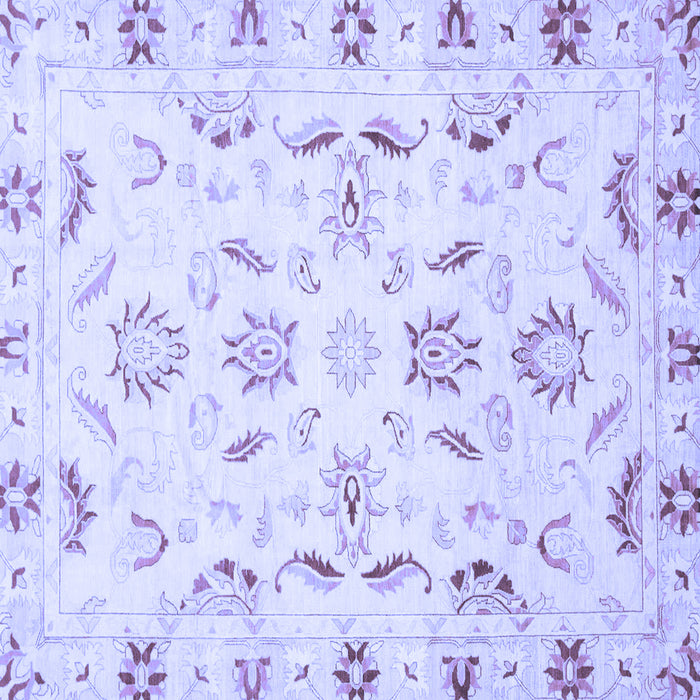 Square Oriental Blue Traditional Rug, abs790blu