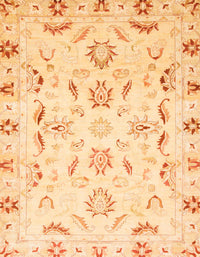 Machine Washable Abstract Orange Rug, wshabs790