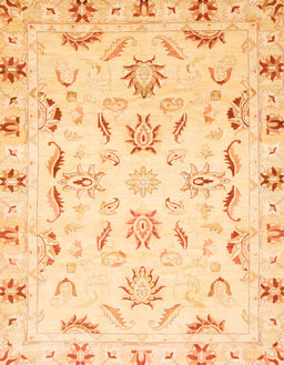 Machine Washable Abstract Orange Rug, wshabs790
