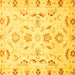 Square Oriental Yellow Traditional Rug, abs790yw