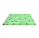 Sideview of Machine Washable Oriental Emerald Green Traditional Area Rugs, wshabs790emgrn