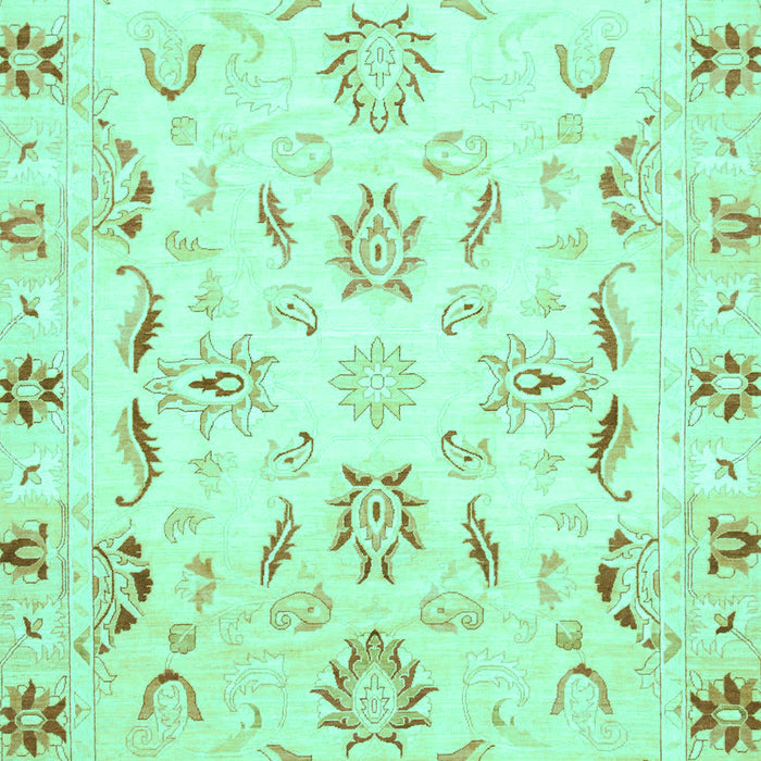 Machine Washable Oriental Turquoise Traditional Area Rugs, wshabs790turq
