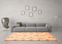 Machine Washable Oriental Orange Traditional Rug, wshabs790org