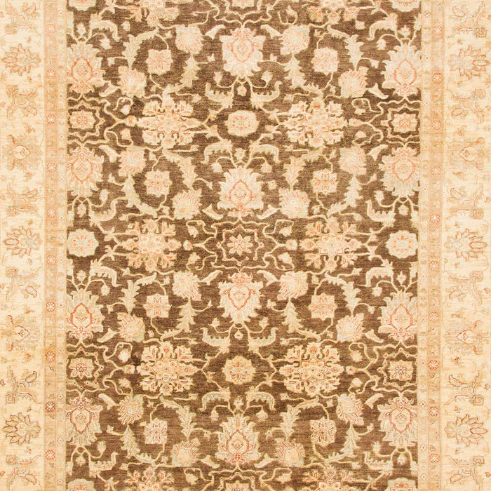 Machine Washable Abstract Brown Gold Rug, wshabs791