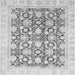 Square Machine Washable Oriental Gray Traditional Rug, wshabs791gry