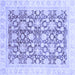 Square Oriental Blue Traditional Rug, abs791blu