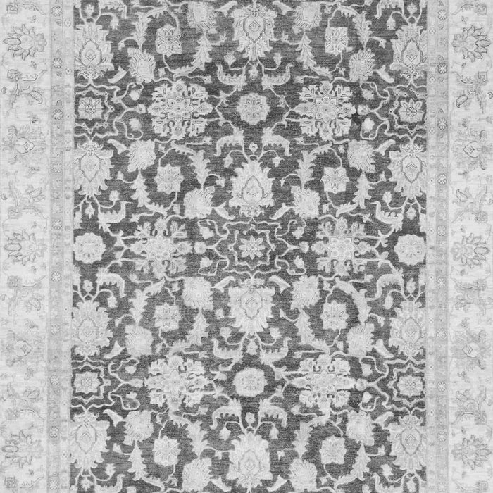 Machine Washable Oriental Gray Traditional Rug, wshabs791gry