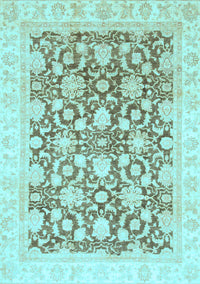 Oriental Light Blue Traditional Rug, abs791lblu