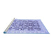 Sideview of Machine Washable Oriental Blue Traditional Rug, wshabs791blu