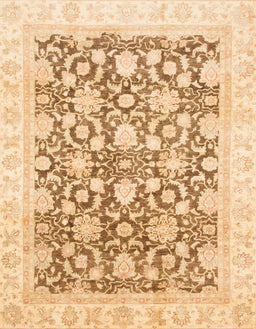 Abstract Brown Gold Oriental Rug, abs791