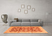 Machine Washable Oriental Orange Traditional Area Rugs in a Living Room, wshabs792org