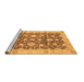 Sideview of Machine Washable Oriental Brown Traditional Rug, wshabs792brn