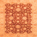 Square Oriental Orange Traditional Rug, abs792org