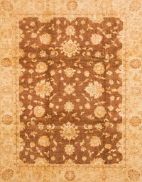 Machine Washable Abstract Orange Rug, wshabs792