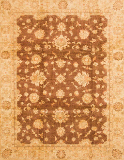 Machine Washable Abstract Orange Rug, wshabs792