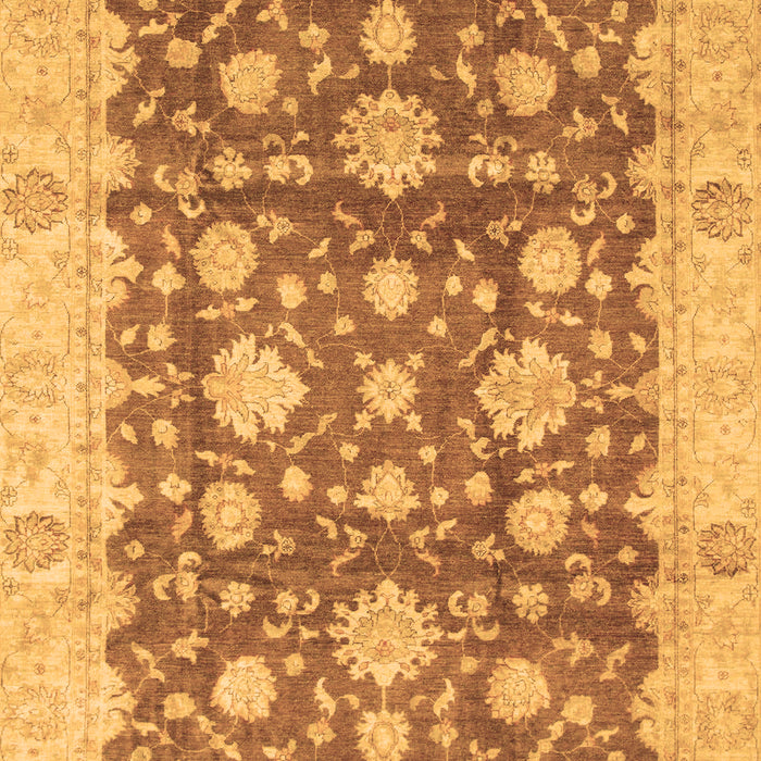 Machine Washable Oriental Brown Traditional Rug, wshabs792brn