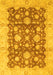 Machine Washable Oriental Yellow Traditional Rug, wshabs792yw