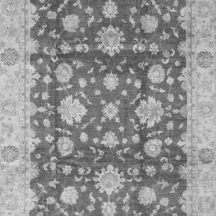 Machine Washable Oriental Gray Traditional Rug, wshabs792gry