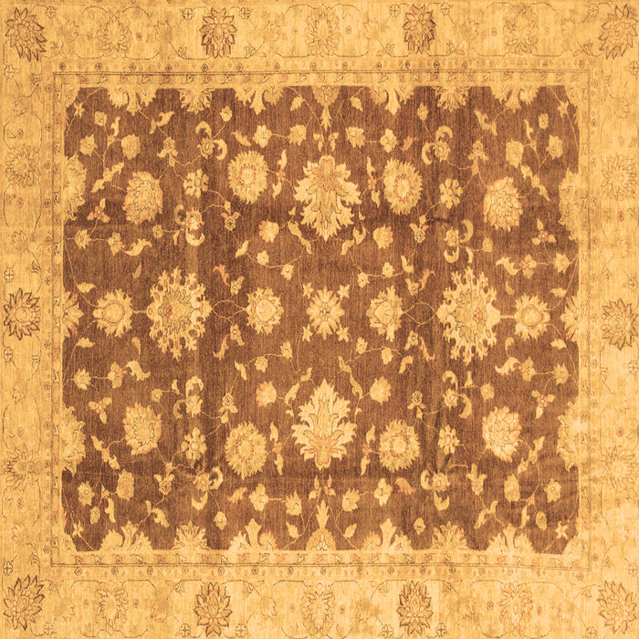 Square Machine Washable Oriental Brown Traditional Rug, wshabs792brn