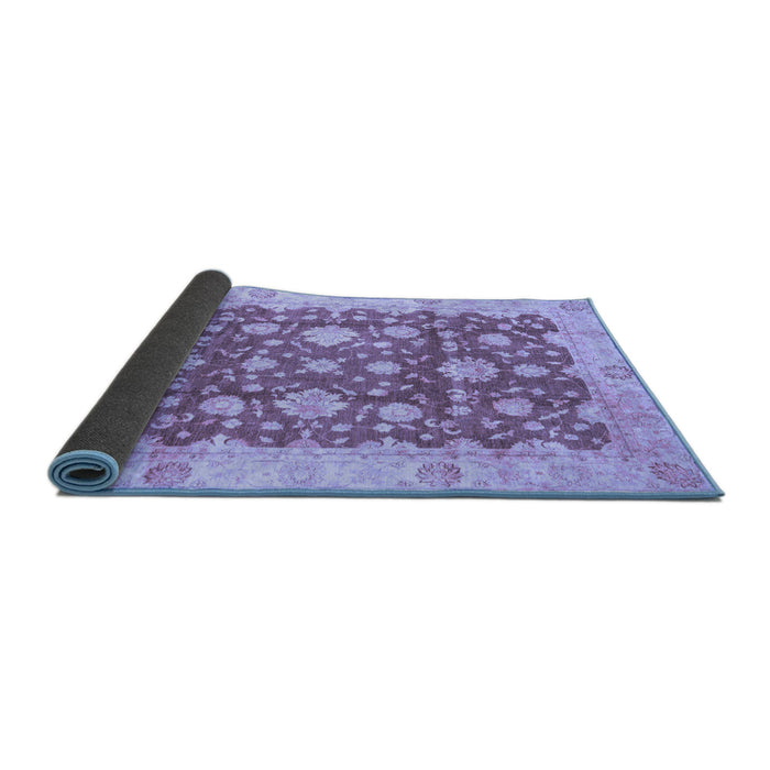 Sideview of Oriental Blue Traditional Rug, abs792blu