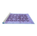 Sideview of Machine Washable Oriental Blue Traditional Rug, wshabs792blu