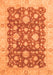 Machine Washable Oriental Orange Traditional Area Rugs, wshabs792org